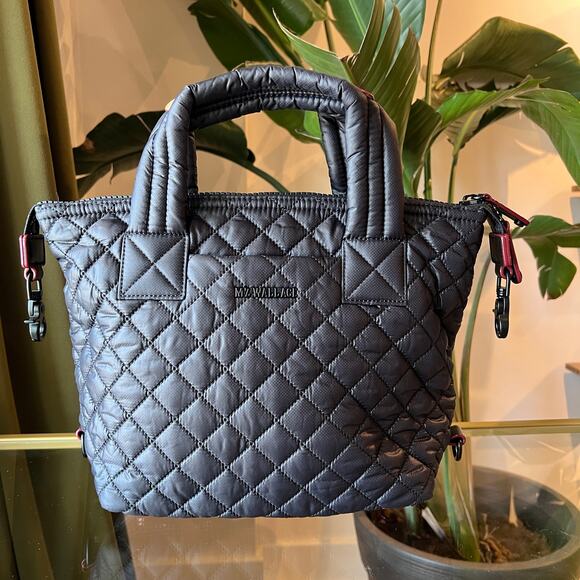 MZ WALLACE Sutton Deluxe Small Quilted Nylon Tote Bag - Picture 1 of 16